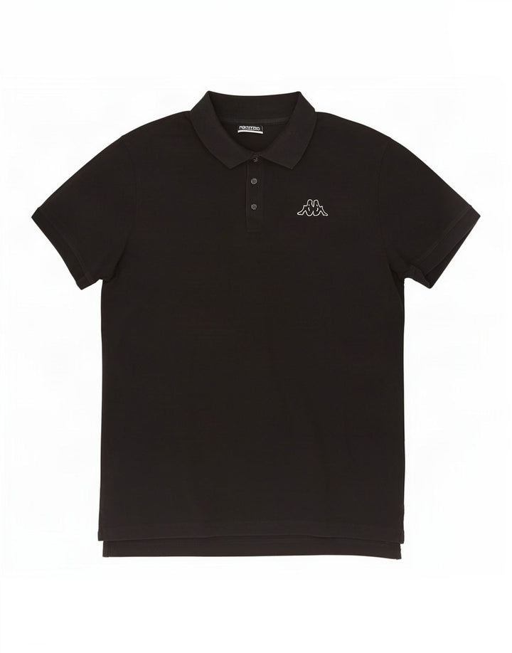Kappa Polo Hombre Grande Algodón Negro