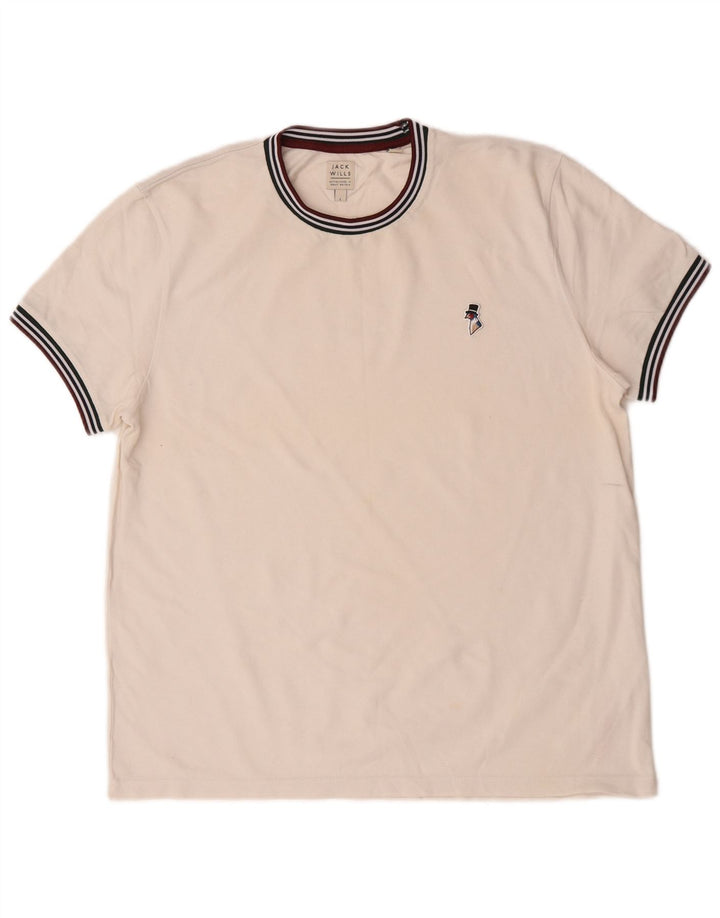 Jack Wills - Camiseta para hombre, talla grande, algodón blanco