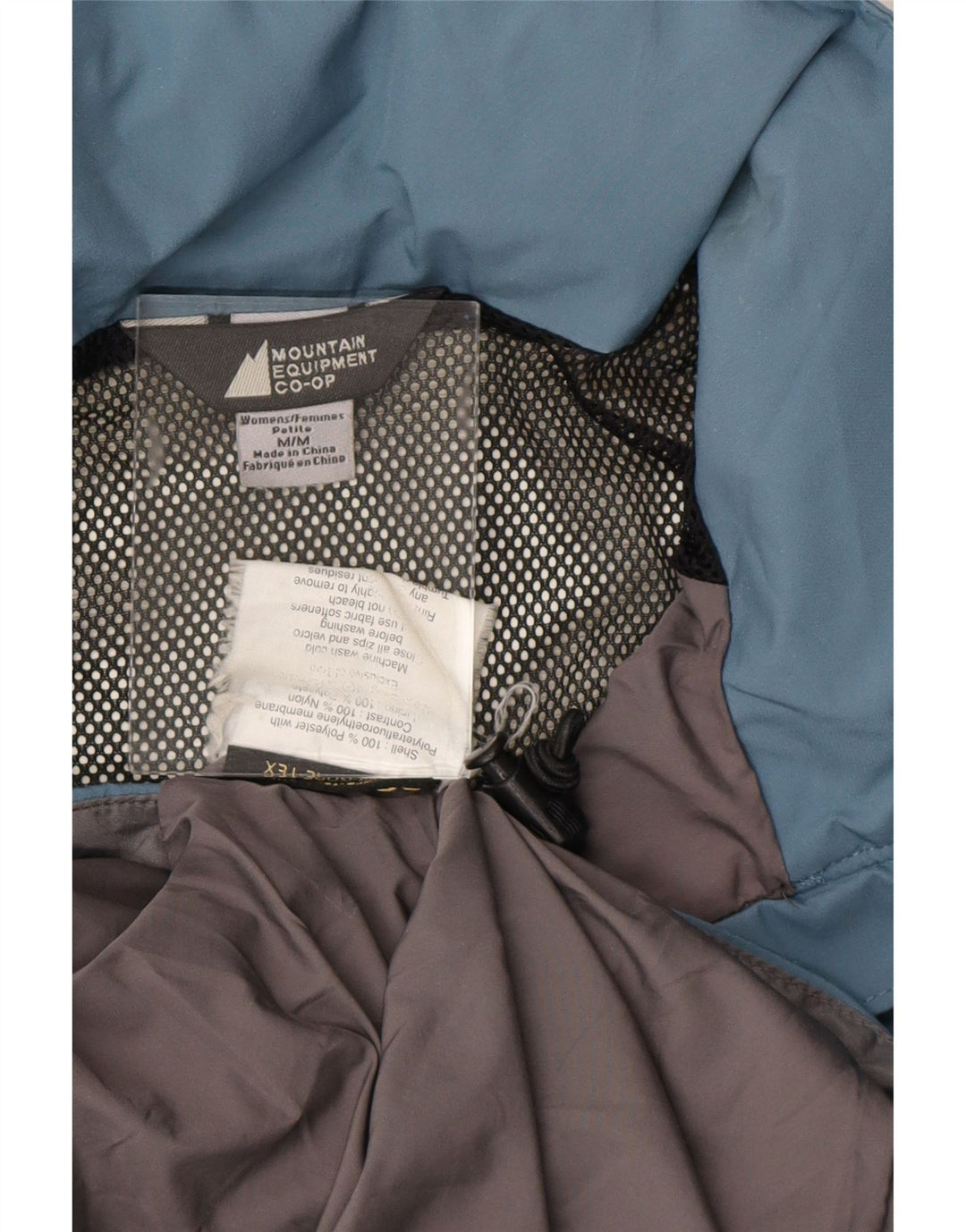 MOUNTAIN EQUIPMENT Chaqueta impermeable con capucha para mujer UK 40 Poliéster azul medio