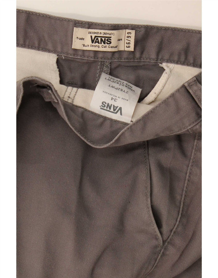 Pantalones chinos rectos Vans para hombre W34 L33 Algodón gris