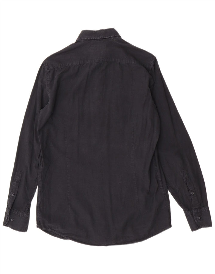 Camisa Massimo Dutti Hombre Small Azul Marino Algodón