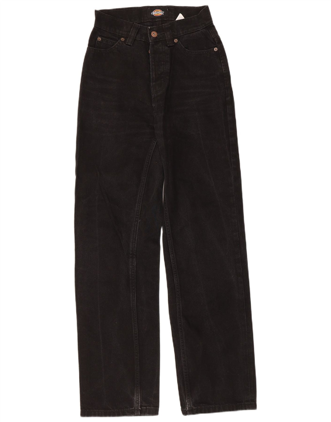 DICKIES Vaqueros de cintura alta para mujer W25 L30 Algodón negro