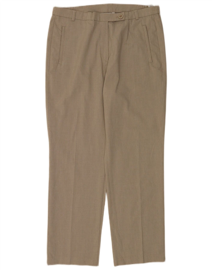 Marks & Spencer Pantalones de traje rectos para mujer UK 14 Medium W32 L28 Gris