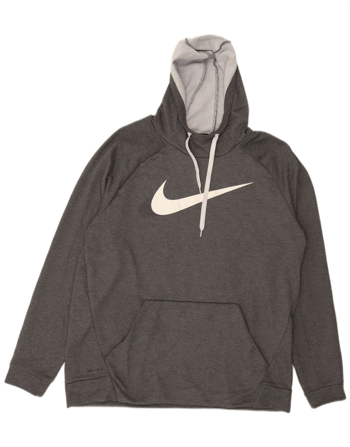 Nike Dri Fit Graphic Sudadera con capucha para hombre XL Gris Poliéster