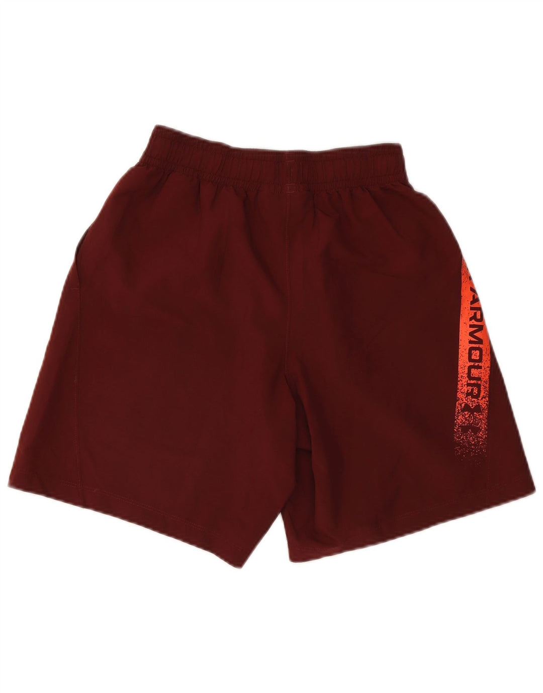 Under Armour Hombre Pantalones cortos deportivos con estampado de poliéster con bloques de color granate pequeño