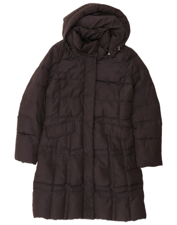 Geox Womens Hooded Padded Coat UK 12 Medium  Black Polyester