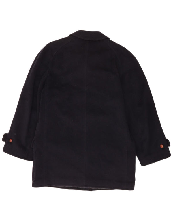 Les Copains Abrigo cruzado para hombre UK 36 Small Lana azul marino