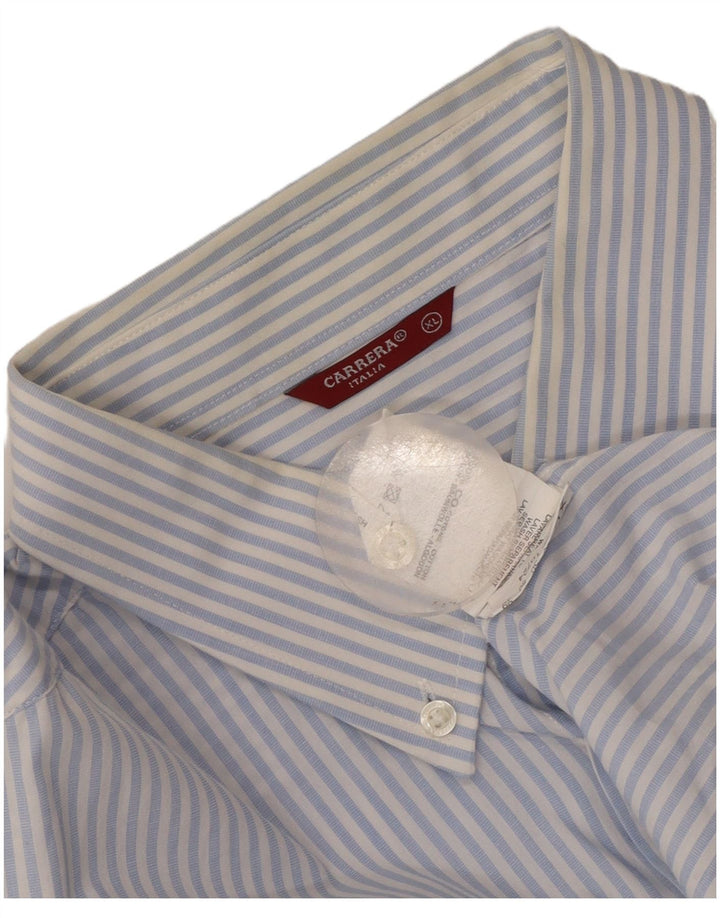 Camisa Carrera Hombre XL Algodón Rayas Azules