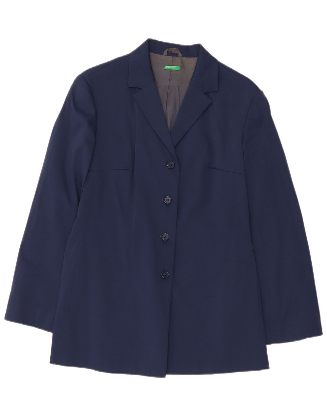 Abrigo Benetton Mujer IT 44 Medio Azul Marino Poliéster
