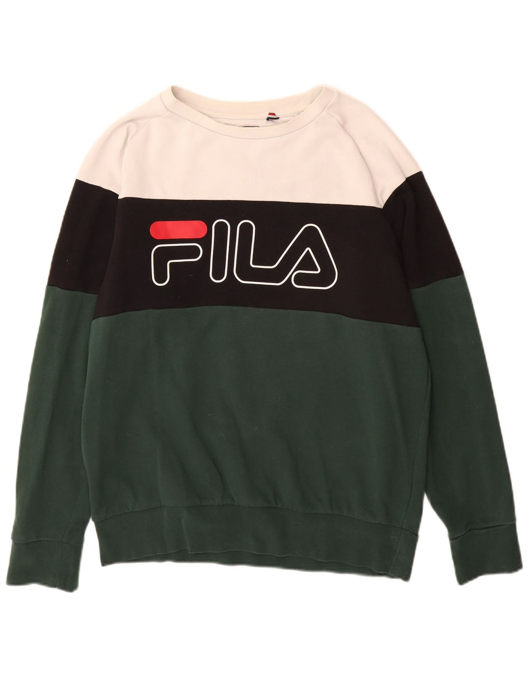 FILA Hombre Sudadera Gráfica Jersey Medium Multicolor Colorblock
