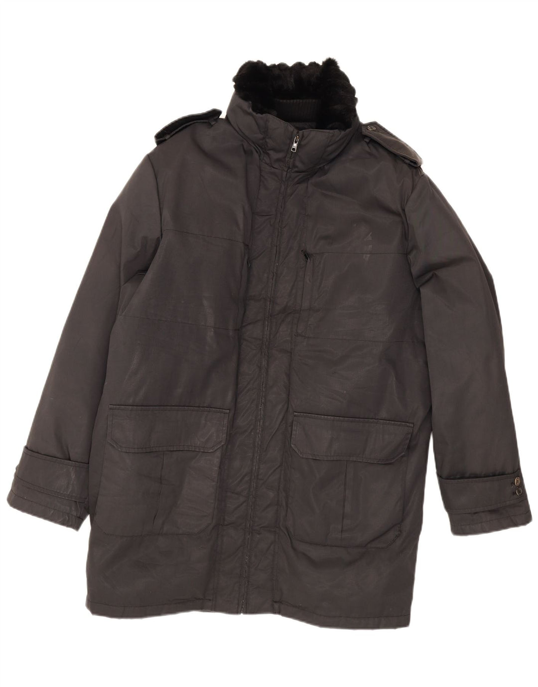 Blumarine Parka para hombre, talla 40, color negro