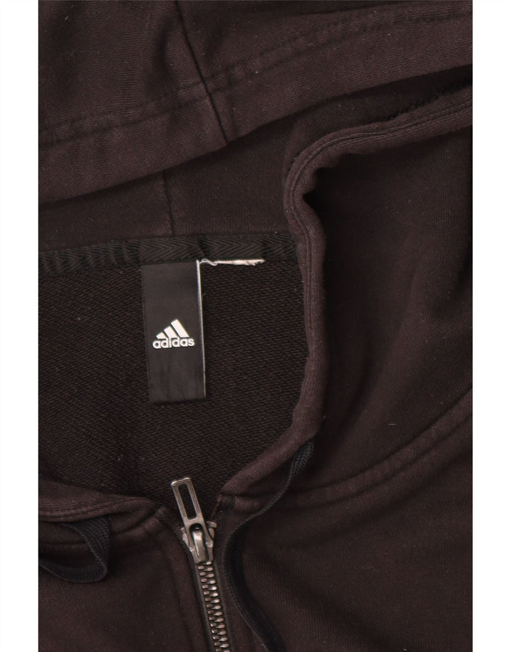 Adidas - Sudadera con capucha y cremallera para hombre, talla 2XL, color negro