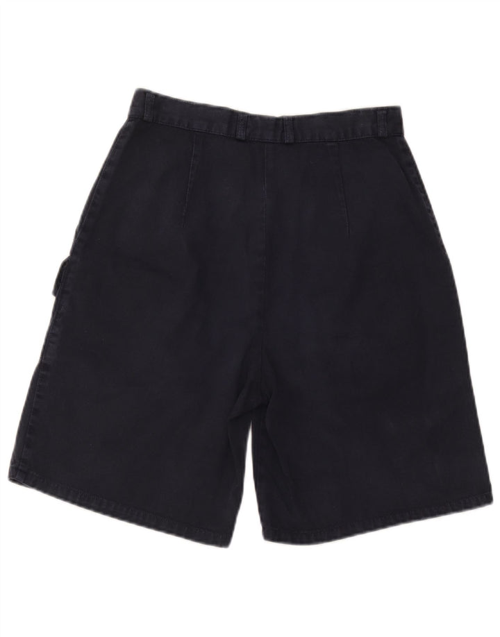 Vintage mujeres Bermudas Cargo Shorts IT 44 Medio W28 Algodón Azul Marino