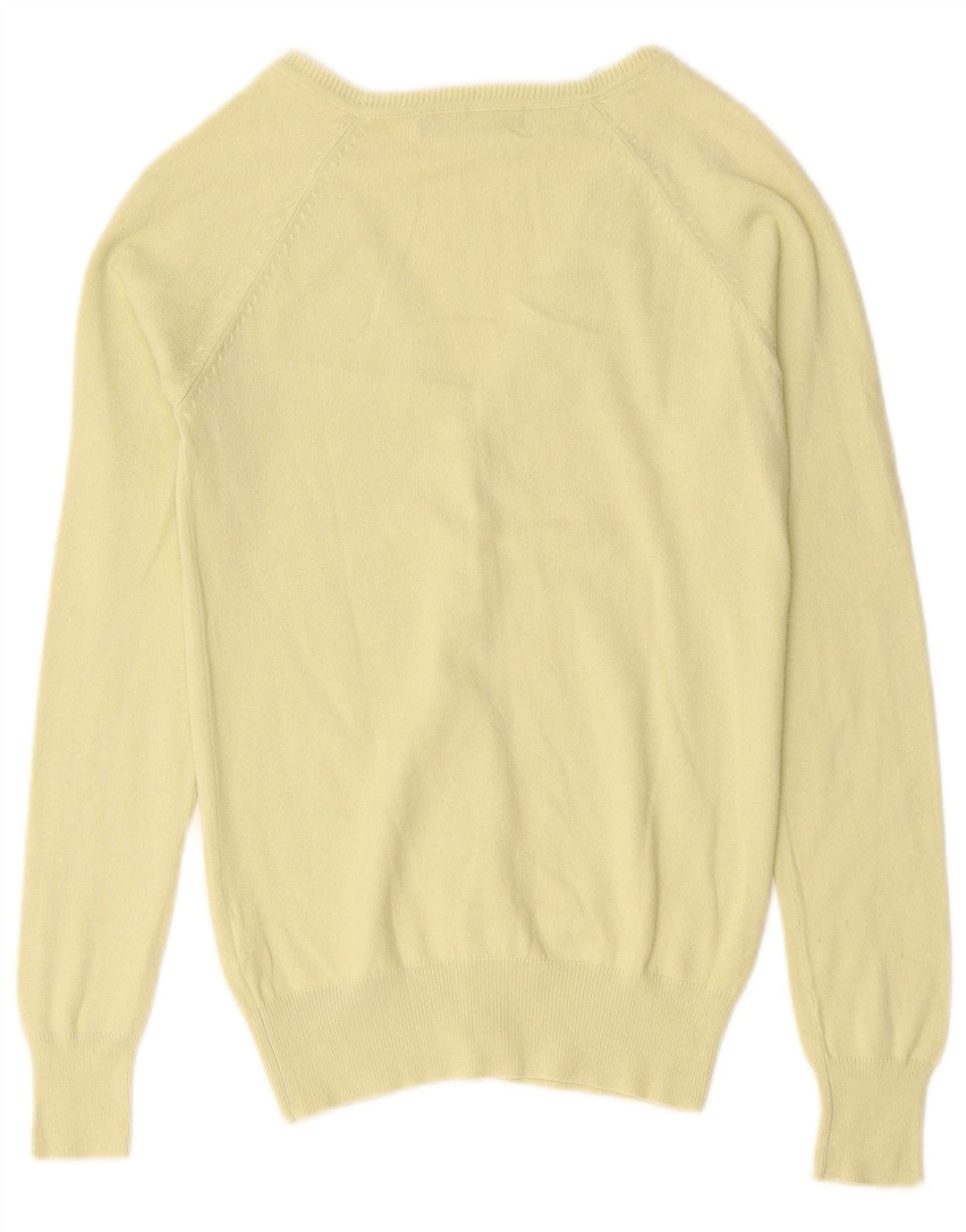 ZARA Jersey Cárdigan Mujer UK 8 Small Algodón Verde