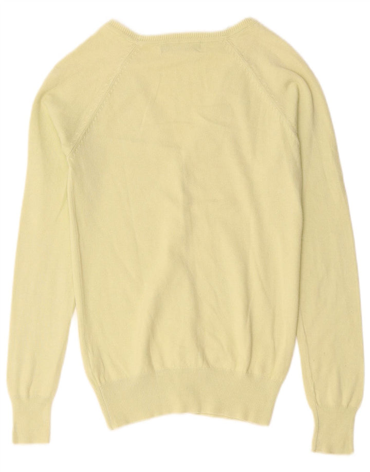 ZARA Jersey Cárdigan Mujer UK 8 Small Algodón Verde