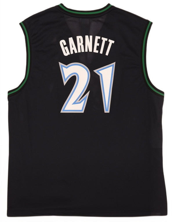 Reebok Hombre Timberwolves NBA Graphic Vest Top XL Azul Marino Nylon Deportes
