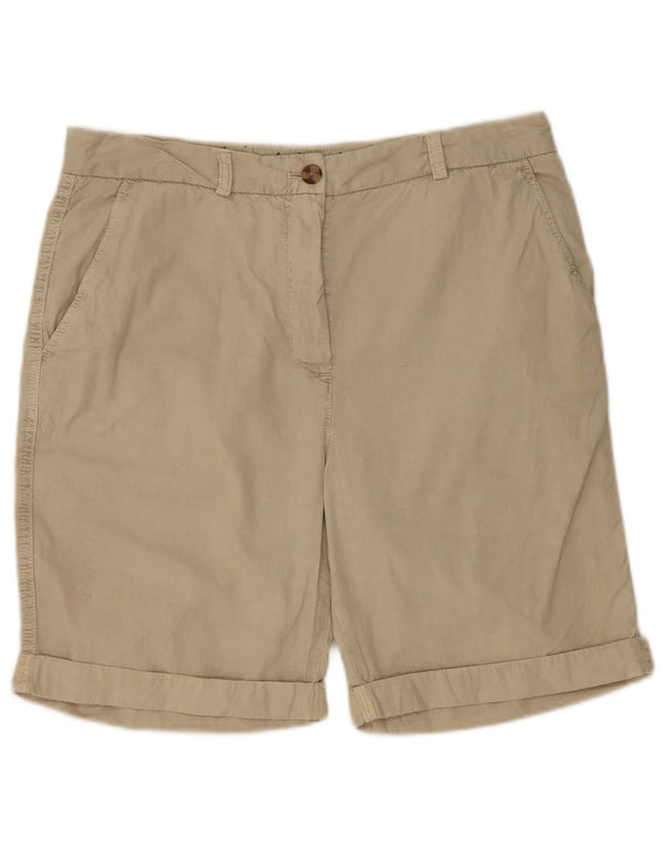 Marks & Spencer Womens Chino Shorts UK 12 Medium W32  Beige Cotton