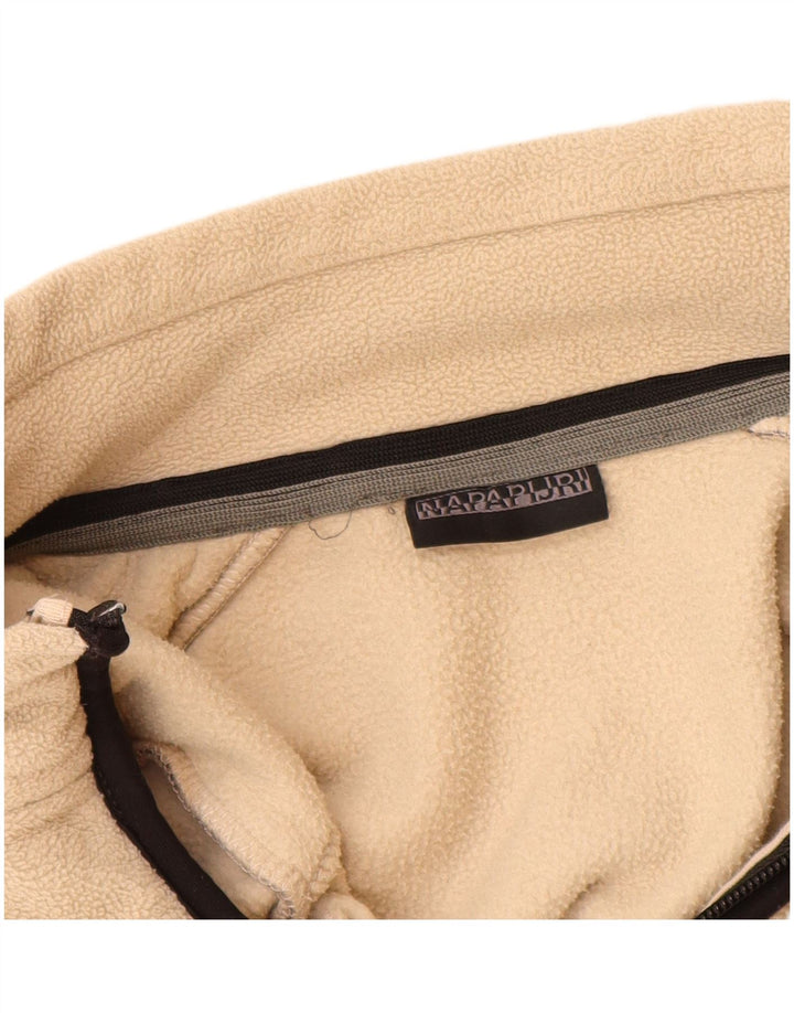 NAPAPIJRI Chaqueta polar para mujer UK 44 Large Beige Colorblock Poliéster