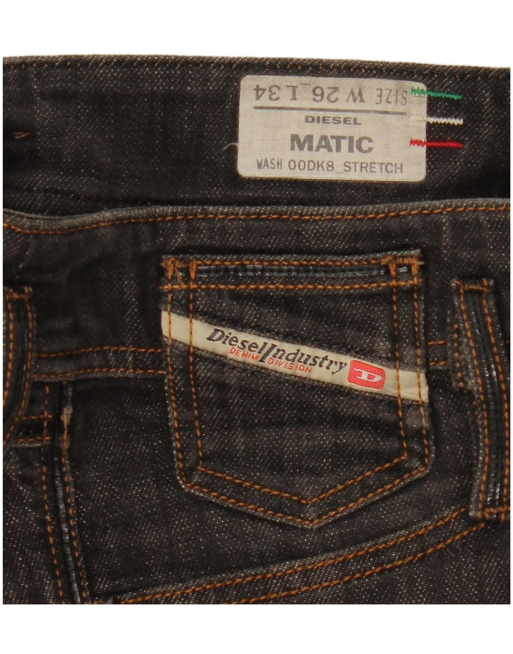 Diesel Mujer Matic Vaqueros Rectos W26 L31 Algodón Negro