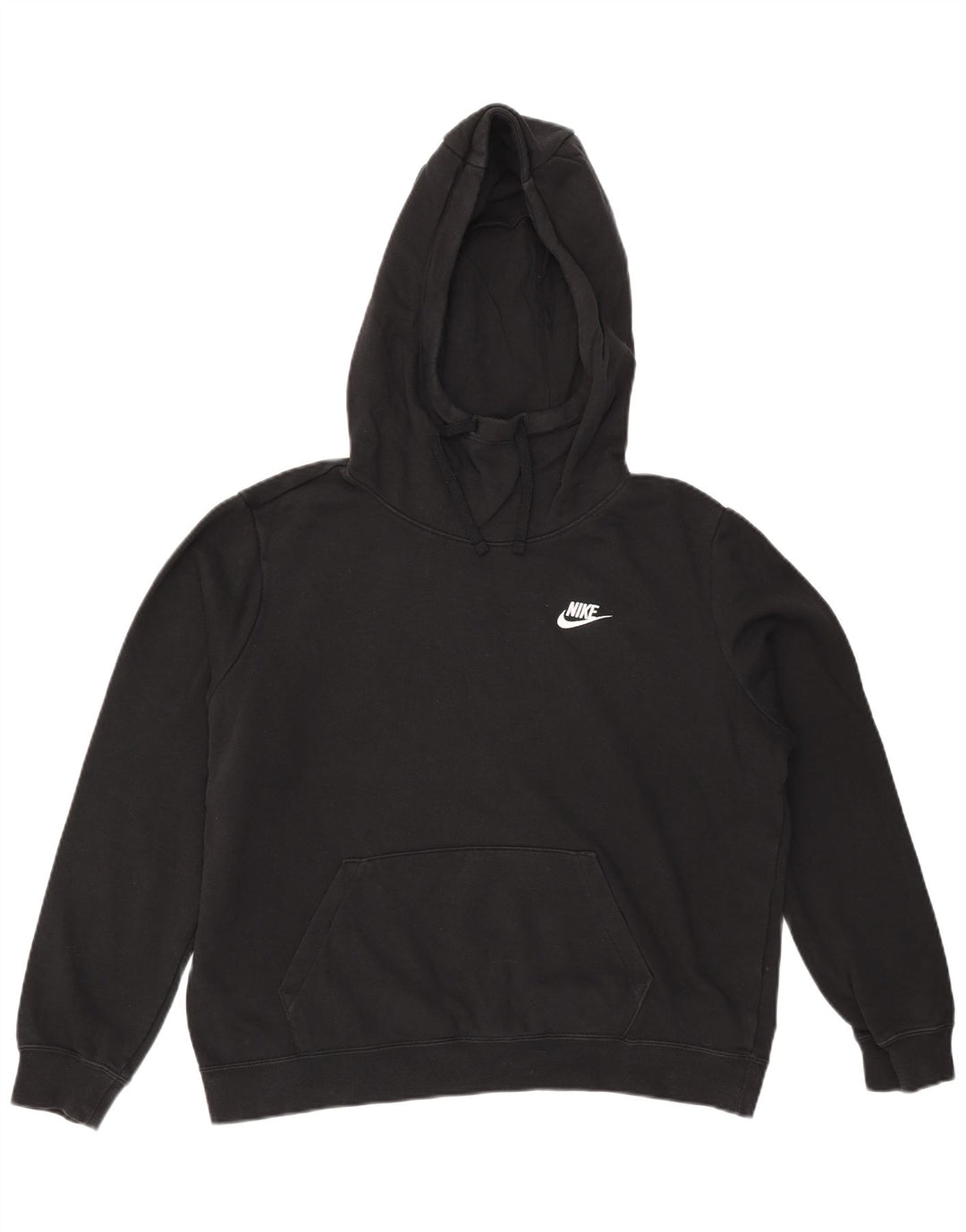 NIKE Jersey con capucha extragrande para mujer Reino Unido 46 Grande Algodón negro