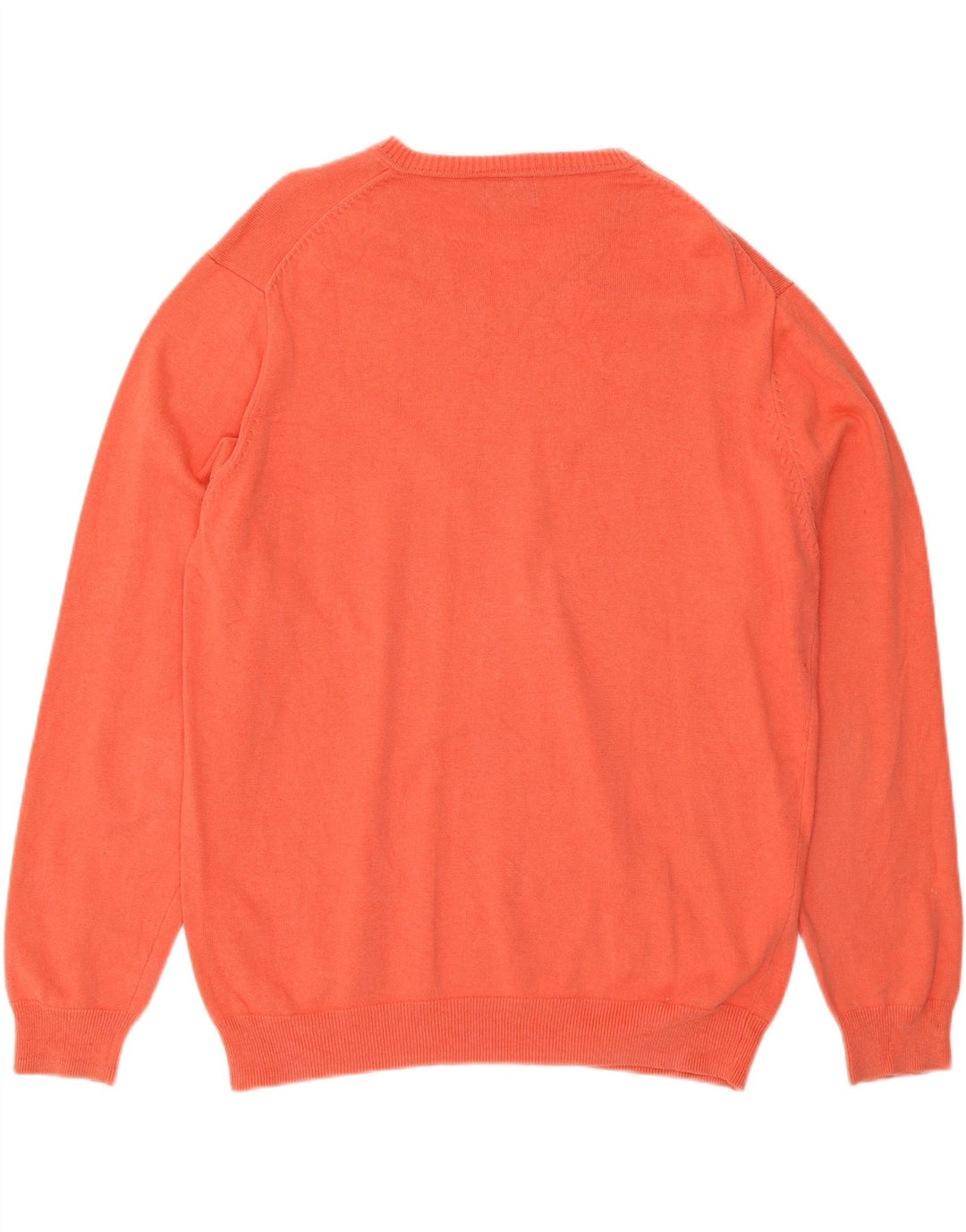 MASSIMO DUTTI Jersey Con Cuello En V Hombre Large Rosa Algodón