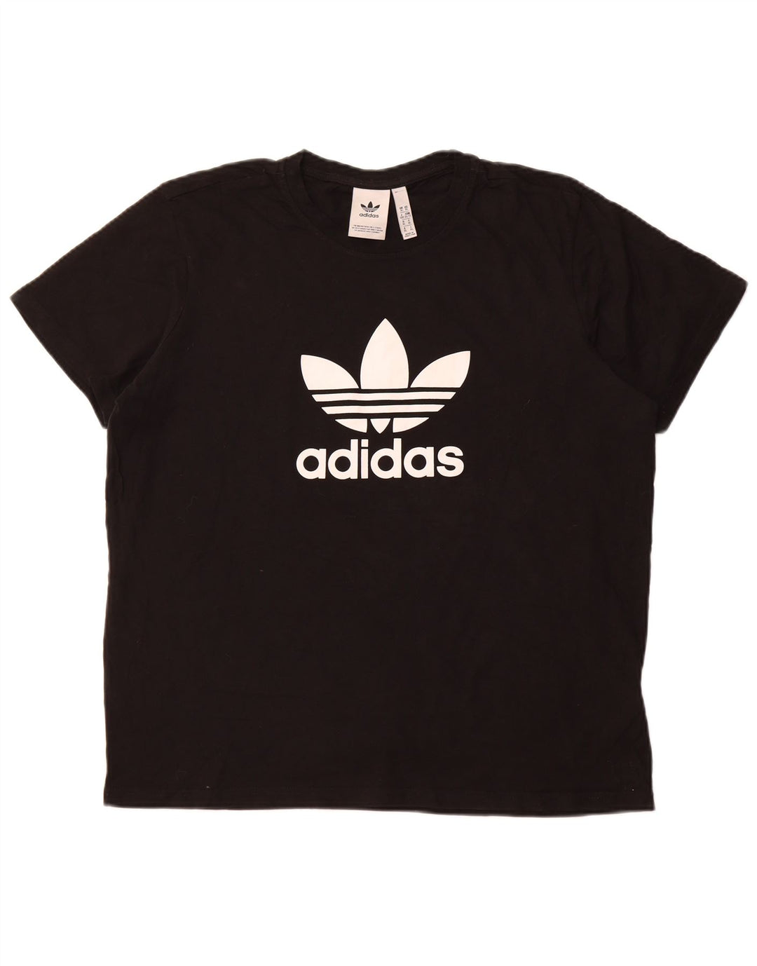 ADIDAS Camiseta gráfica para mujer Top UK 40 XL Algodón negro