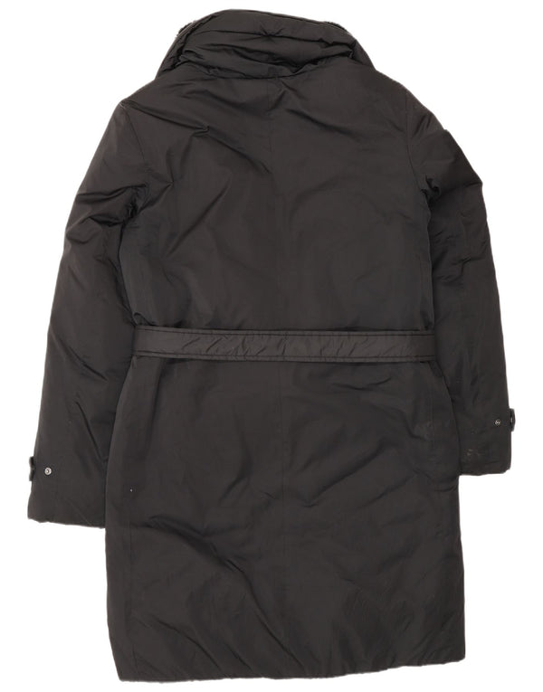 Zara Mujer Abrigo Acolchado UK 44 Medio Negro Colorblock Poliéster