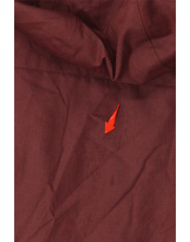 COLUMBIA Chaqueta cortavientos extragrande con capucha para mujer UK 10 Small Borgoña