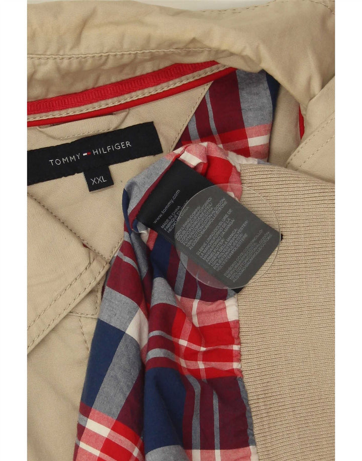 Tommy Hilfiger Chaqueta Bomber para Hombre UK 44 2XL Poliéster Beige