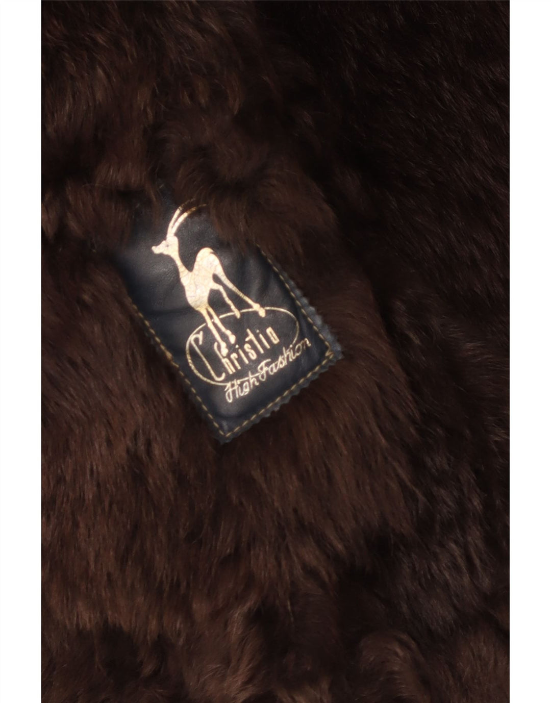 Christia Abrigo de piel de oveja abierto para mujer UK 44 Medio Beige