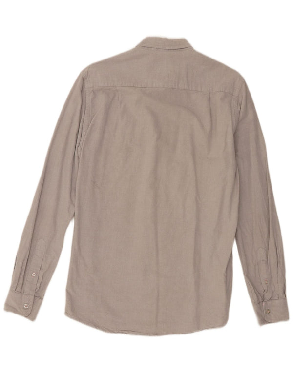 Crew Clothing Camisa para hombre Algodón gris medio