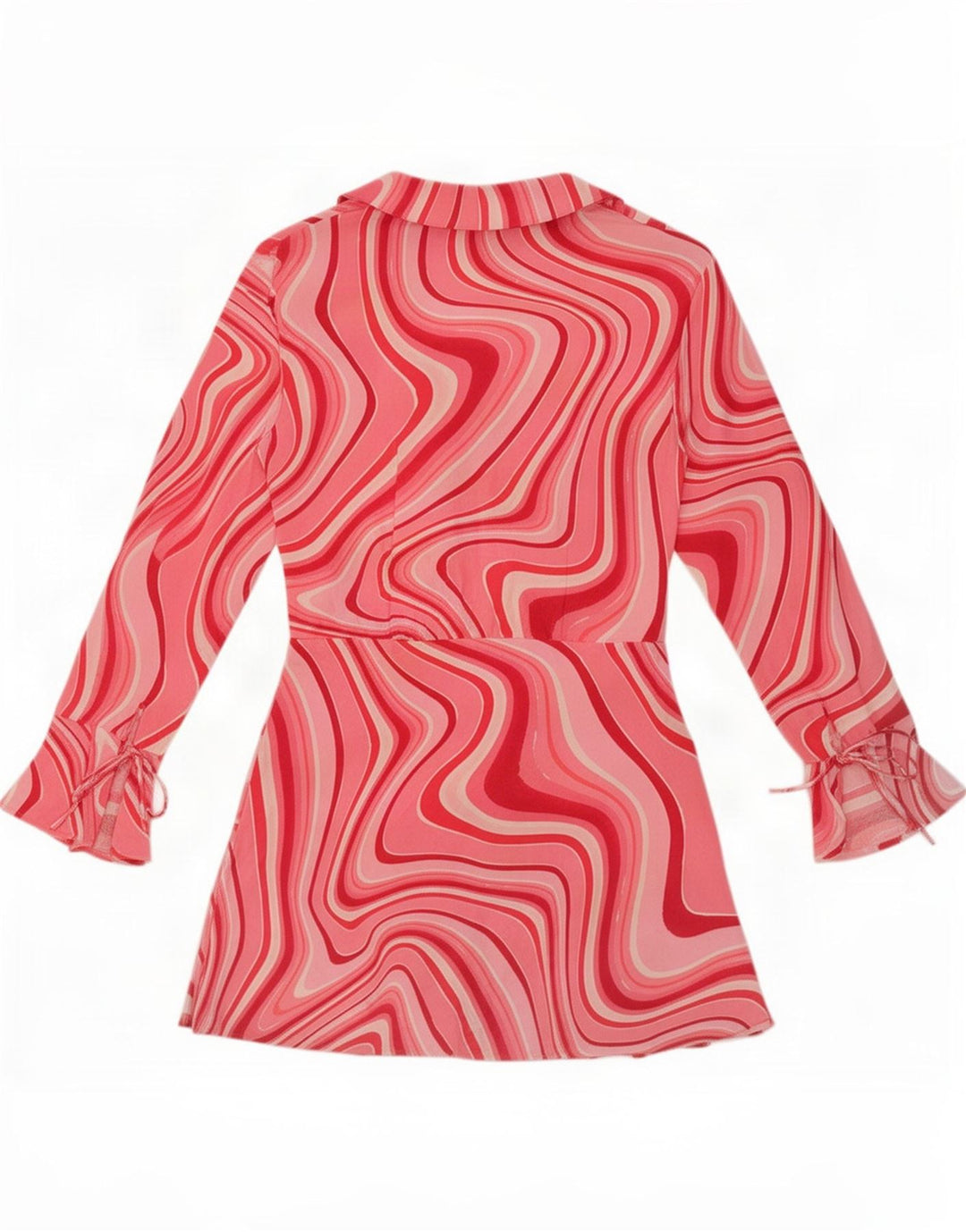 Zara Vestido tubo con estampado abstracto recortado para mujer UK 40 Rosa mediano