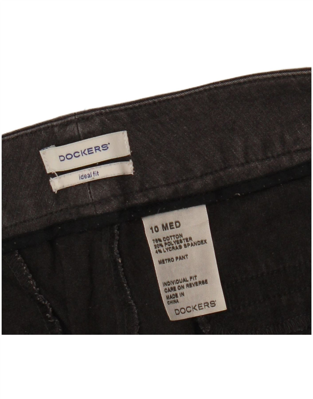 Dockers Pantalones casuales para mujer US 10 grande W32 L31 algodón gris
