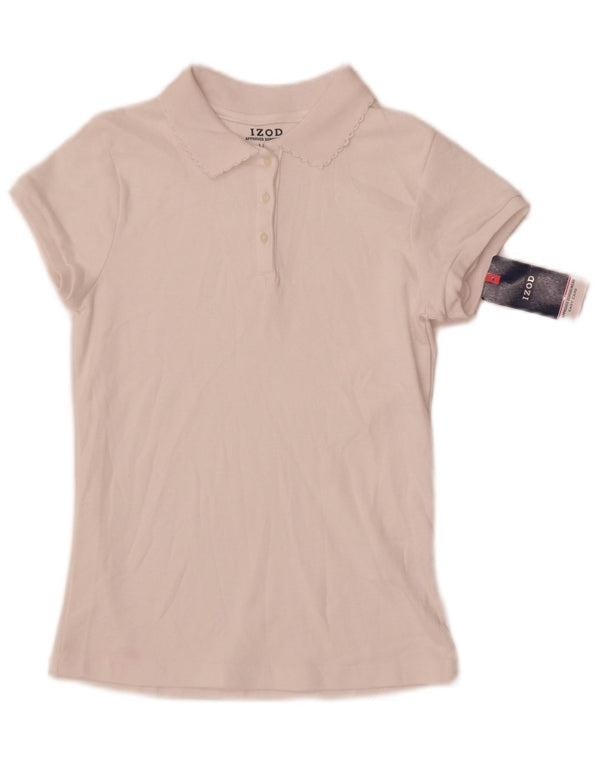 Izod Polo Niña 13-14 Años Grande Blanco Algodón
