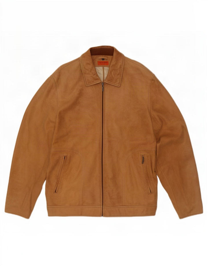 Chevirex Chaqueta de cuero para hombre IT 56 3XL Marrón