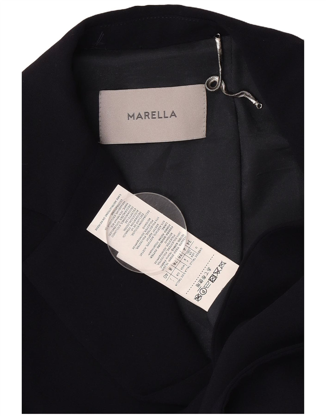 Marella Chaqueta Blazer de 2 Botones para Mujer UK 8 Small Acetato de Rayas Azul Marino