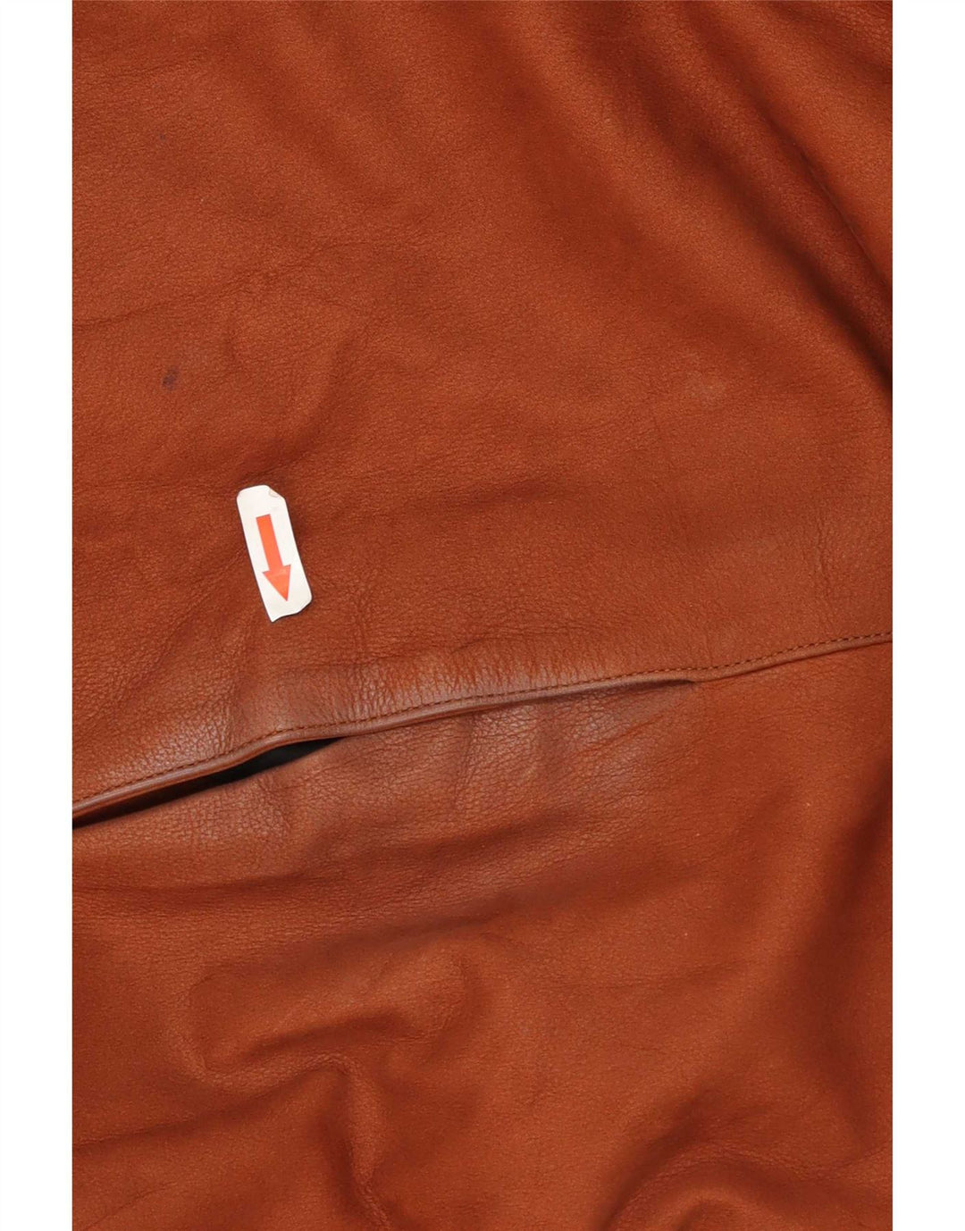 Vintage mujer cuero abrigo Reino Unido 20 2XL marrón
