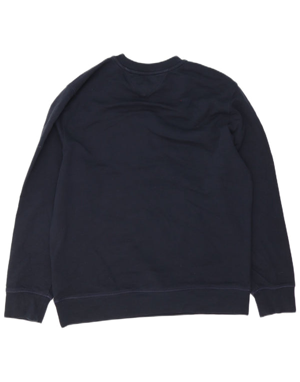 Tommy Hilfiger Hombre Casual Fit Sudadera Jumper Grande Azul Marino Algodón