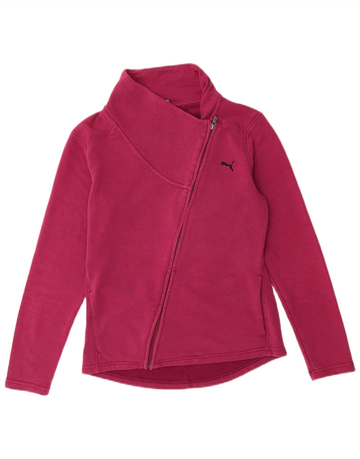 Puma Mujer Chándal Top Chaqueta UK 12 Medio Rosa Algodón