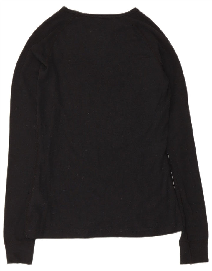 Mountain Warehouse Top para mujer de manga larga UK 8 Small Lana negra