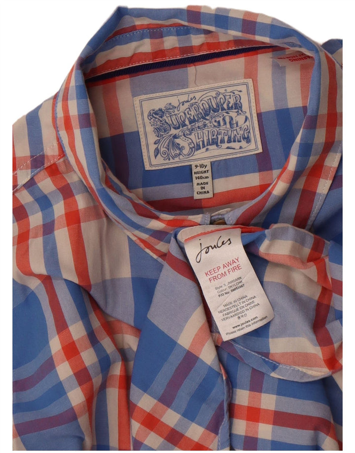 Camisa Niño Joules 9-10 Años Algodón Cuadros Azul