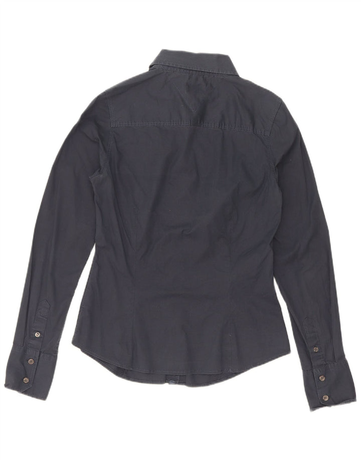 Camisa Tommy Hilfiger para mujer UK 12 Medium Azul marino Algodón