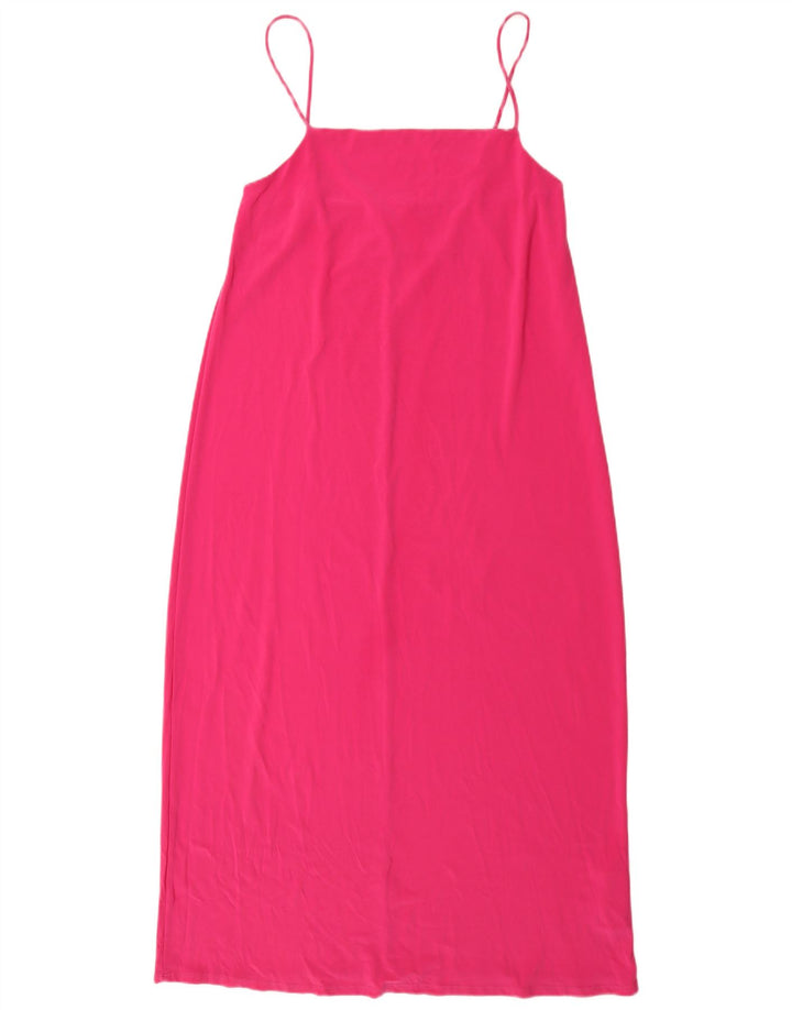 Zara Vestido lencero para mujer UK 44 Poliéster rosa medio