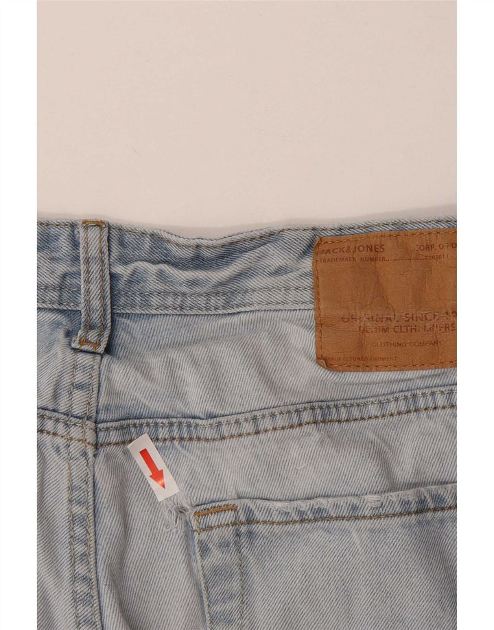 Jack & Jones - Pantalones cortos vaqueros para hombre, talla grande, W34, algodón azul
