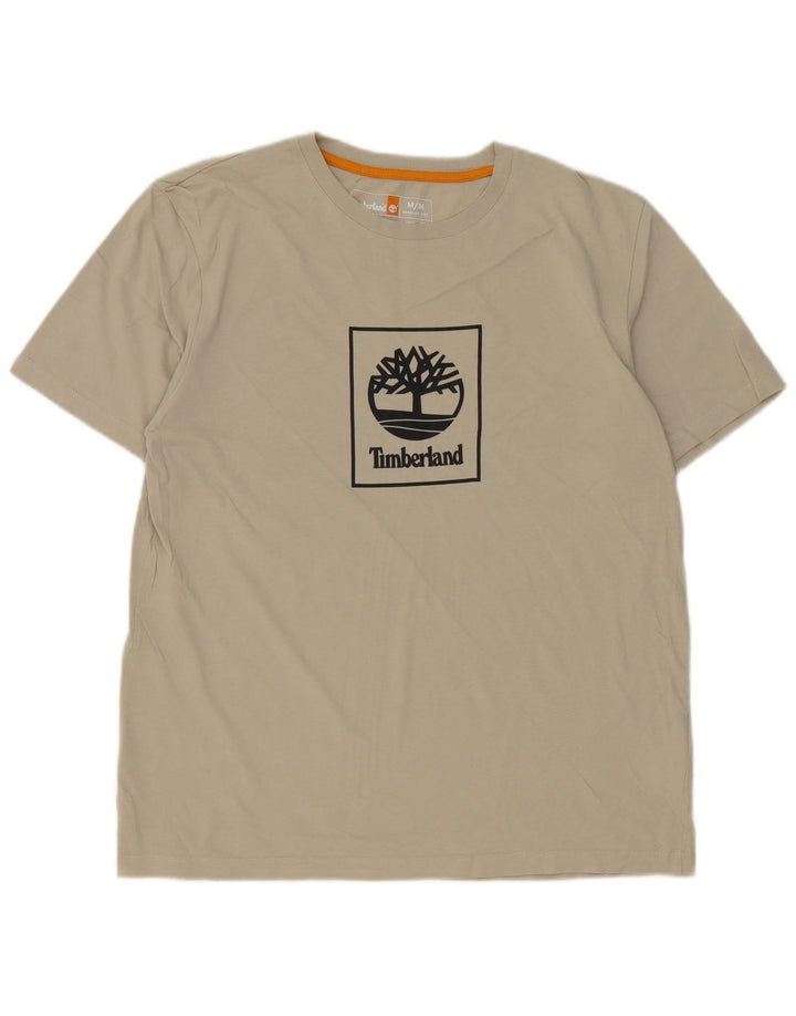 Timberland Camiseta con gráfico de ajuste regular para hombre Top de algodón beige medio