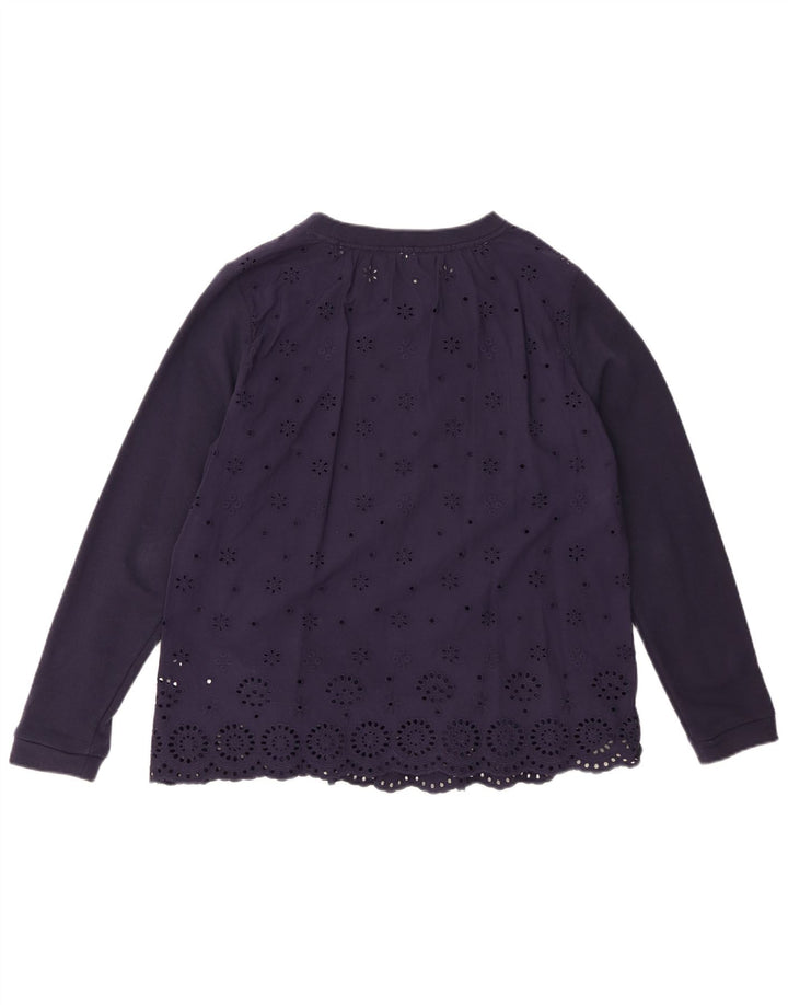 JOULES Blusa para Mujer Top UK 12 Medio Azul Marino Algodón