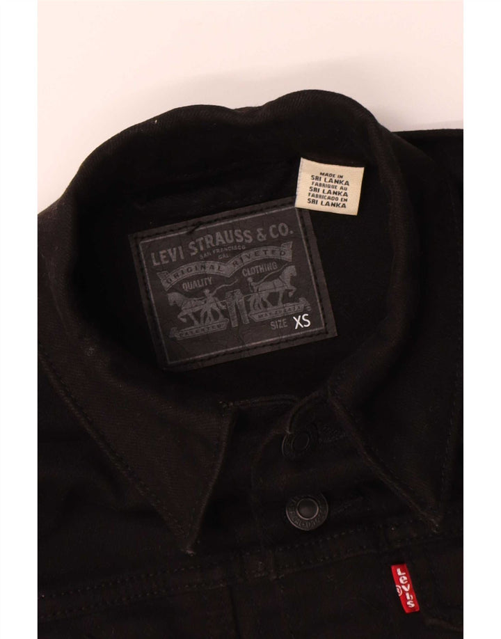 Levi's Chaqueta vaquera para mujer UK 6 XS Algodón negro