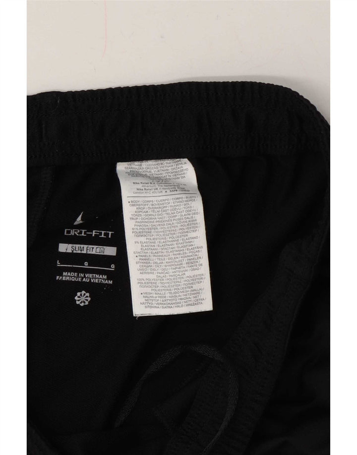 Nike - Pantalones de chándal ajustados Dri Fit para hombre, tamaño grande, color negro, poliéster