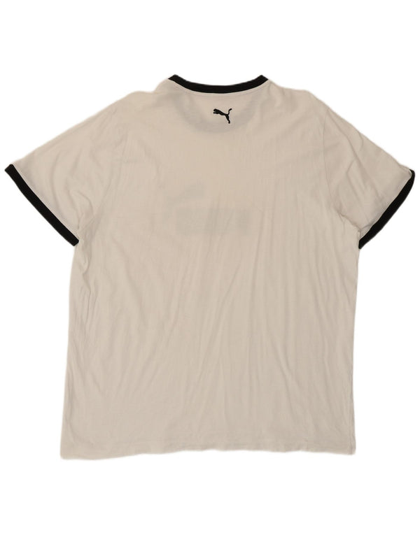 Puma Camiseta gráfica para hombre Top 2XL Blanco