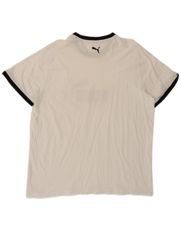Puma Camiseta gráfica para hombre Top 2XL Blanco